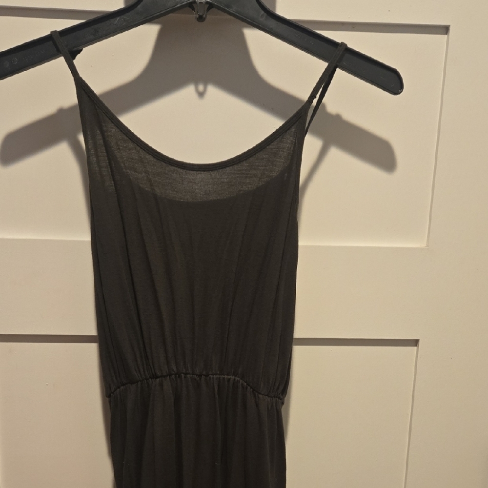 Divided Charcoal Maxi Dress